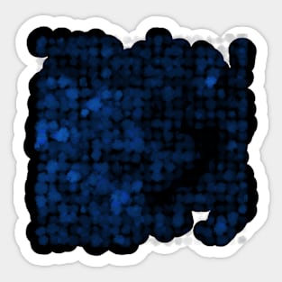 Abstract watercolor pattern - blue Sticker